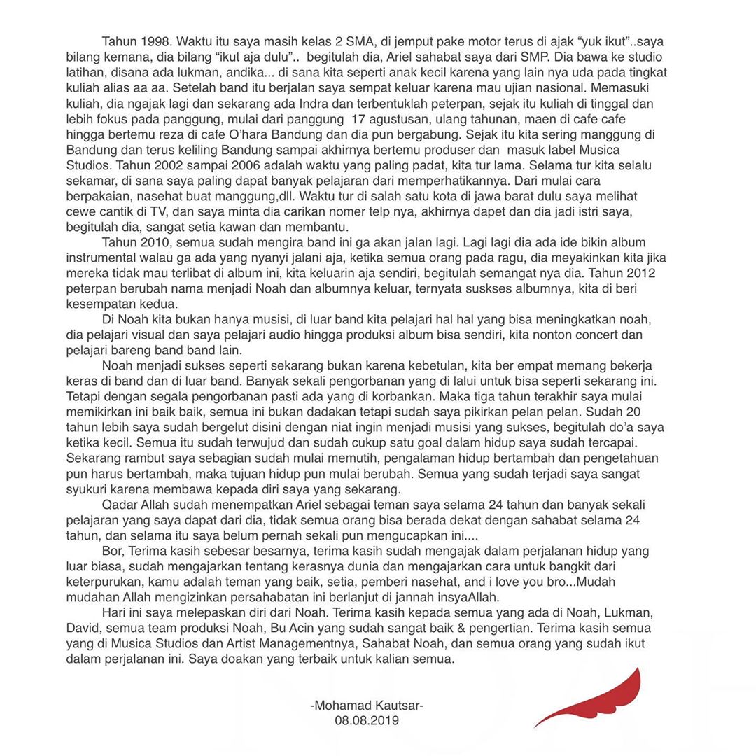 pesan uki untuk noah