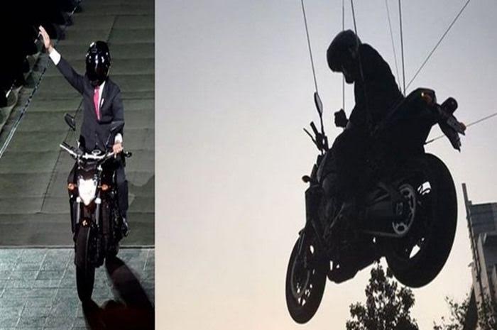Aksi Jokowi Naik Motor Jajal Trek Perbatasan Indonesia-Malaysia