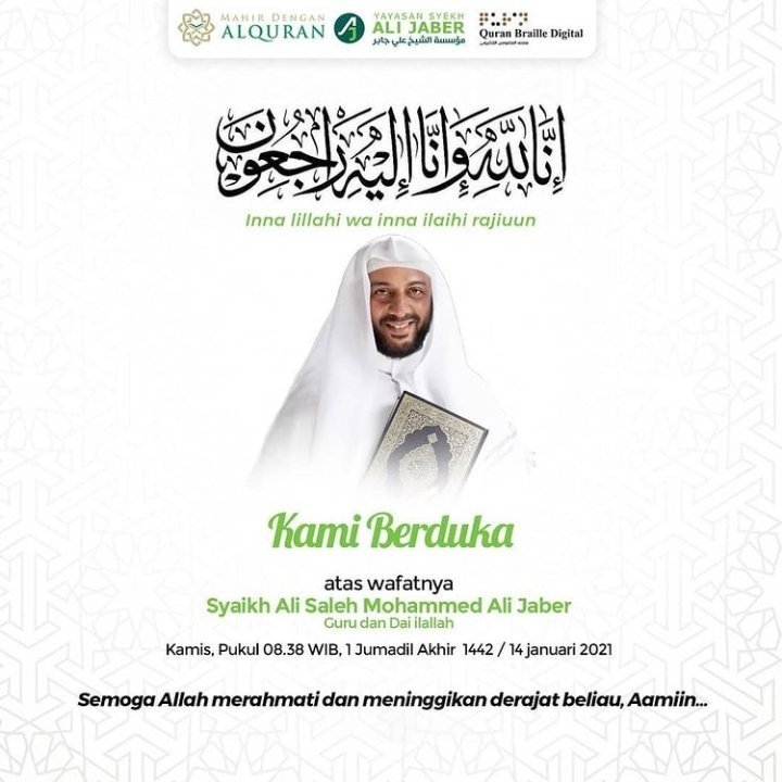 Syekh Ali Jaber Meninggal Dunia