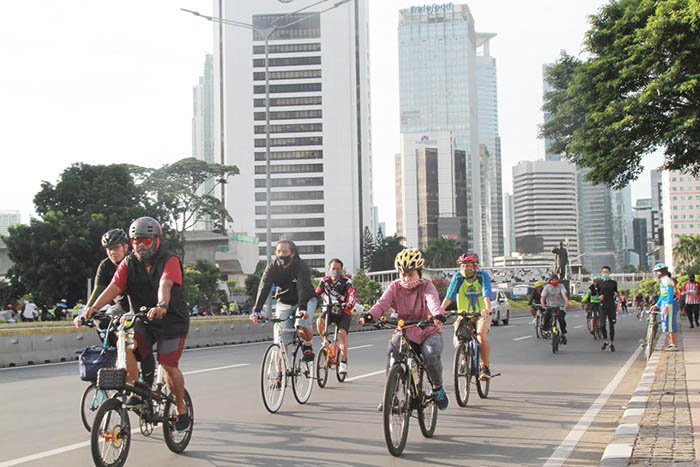Pemprov DKI akan Bangun Jalur Sepeda Permanen Ruas Jalan Sudirman-Thamrin